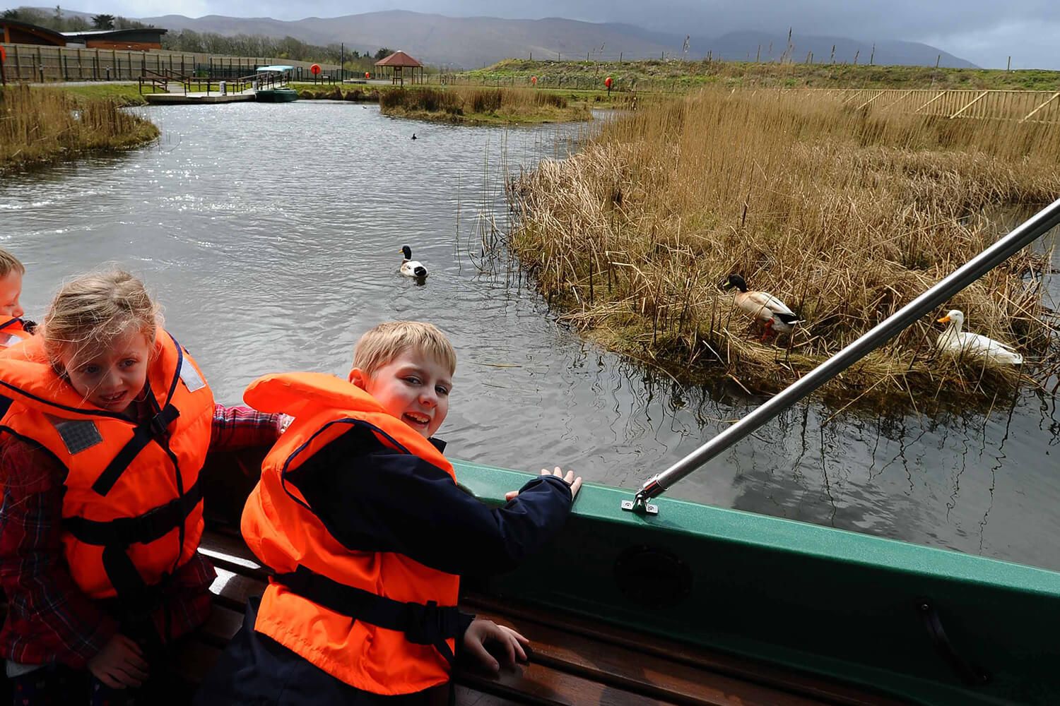 Guided Electric Boat Tour at Tralee Bay Wetlands